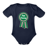 Nap Champ Organic Short Sleeve Baby Bodysuit - dark navy