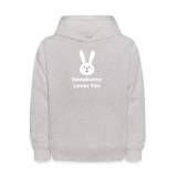 Somebunny Loves You Kids' Hoodie - heather gray