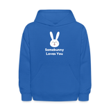 Somebunny Loves You Kids' Hoodie - royal blue