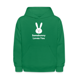 Somebunny Loves You Kids' Hoodie - kelly green