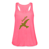 Breathe Women's Flowy Tank Top by Bella - neon pink