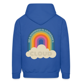 Be a Rainbow in Someone Else's Cloud Men's Hoodie - royal blue