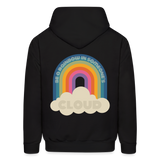 Be a Rainbow in Someone Else's Cloud Men's Hoodie - black