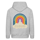 Be a Rainbow in Someone Else's Cloud Men's Hoodie - heather gray