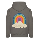 Be a Rainbow in Someone Else's Cloud Men's Hoodie - asphalt gray