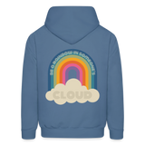 Be a Rainbow in Someone Else's Cloud Men's Hoodie - denim blue