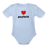 Paybrit (Favorite) Organic Short Sleeve Baby Bodysuit - sky