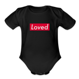 Loved Organic Short Sleeve Baby Bodysuit - black