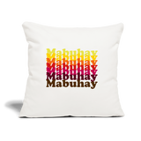 Mabuhay Throw Pillow Cover 18” x 18” - natural white