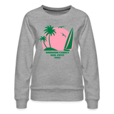 Simmons Sail Away Custom Women’s Premium Sweatshirt - heather grey