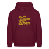 Vegas Born Men's Hoodie - burgundy