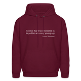 Connor Roy Was Interested in Politics at a Very Young Age Men's Hoodie - burgundy