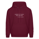 Maybe it's Funnier with Subtitles Men's Hoodie - burgundy