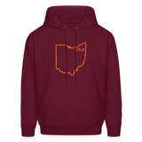 CLE Ohio Men's Hoodie - burgundy