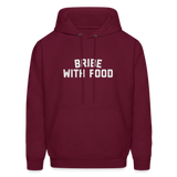 Bribe With Food Men's Hoodie - burgundy