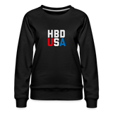 HBD USA Women’s Premium Sweatshirt - black