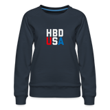 HBD USA Women’s Premium Sweatshirt - navy