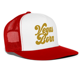 Vegas Born Trucker Hat - white/red