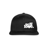 Self Love Snapback Baseball Cap - black