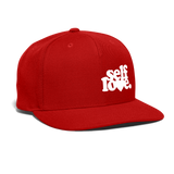 Self Love Snapback Baseball Cap - red