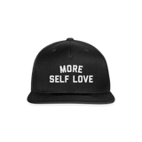 More Self Love Snapback Baseball Cap - black