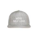 More Self Love Snapback Baseball Cap - heather gray