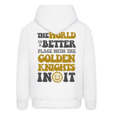 The World is a Better Place with the Golden Knights in it Kids' Hoodie - white