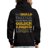 The World is a Better Place with the Golden Knights in it Men's Hoodie