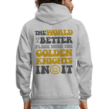 The World is a Better Place with the Golden Knights in it Men's Hoodie