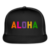 Aloha Trucker Hat - black/black