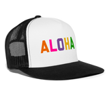 Aloha Trucker Hat - white/black