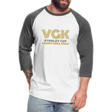 VGK All the Way Baseball T-Shirt - white/charcoal