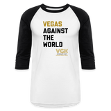 Vegas Against The World VGK Stanley Cup Champs 2023 Baseball T-Shirt - white/black