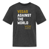 Vegas Against The World VGK Stanley Cup Champs 2023 Kids' T-Shirt - heather black