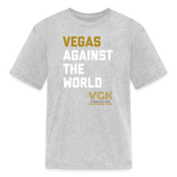 Vegas Against The World VGK Stanley Cup Champs 2023 Kids' T-Shirt - heather gray