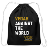 Vegas Against the World VGK Stanley Cup Champions 2023 Cotton Drawstring Bag - black