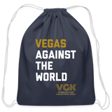 Vegas Against the World VGK Stanley Cup Champions 2023 Cotton Drawstring Bag - navy