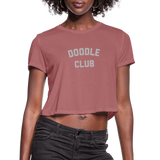 Doodle Club Women's Cropped T-Shirt - mauve