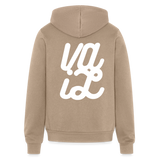 Vail Bella + Canvas Unisex Full Zip Hoodie - tan