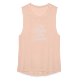 Let Whoever Think Whatever Women's Flowy Muscle Tank by Bella - peach