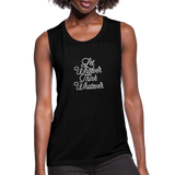 Let Whoever Think Whatever Women's Flowy Muscle Tank by Bella - black