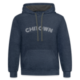 Chitown Contrast Hoodie - indigo heather/asphalt