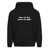 Sleep all Day Nurse All Night Men's Hoodie - black