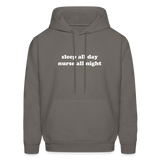 Sleep all Day Nurse All Night Men's Hoodie - asphalt gray