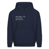 Dear New York, I Will Never Get Over You Men's Hoodie - navy