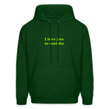 I Love You So Matcha Men's Hoodie - forest green