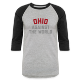 Ohio Against the World Baseball T-Shirt - heather gray/black