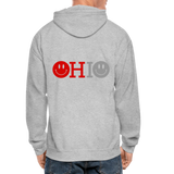 OHIO Smiley Face Gildan Heavy Blend Adult Zip Hoodie