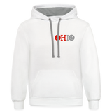 OHIO Smiley Face Contrast Hoodie - white/gray