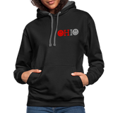 OHIO Smiley Face Contrast Hoodie - black/asphalt